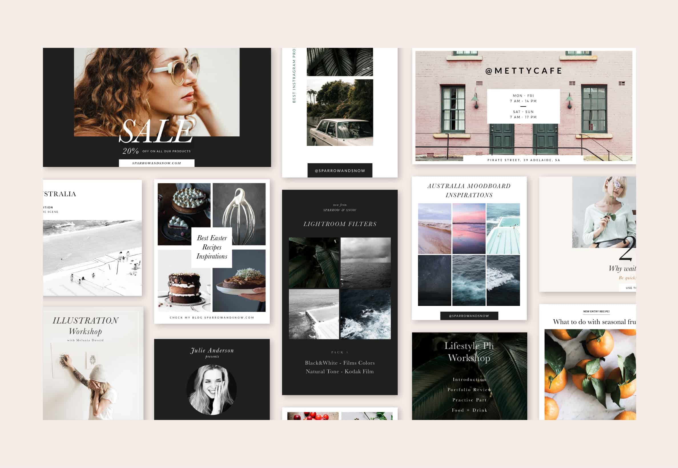 Instagram social media template kit for sale promotions and portfolio