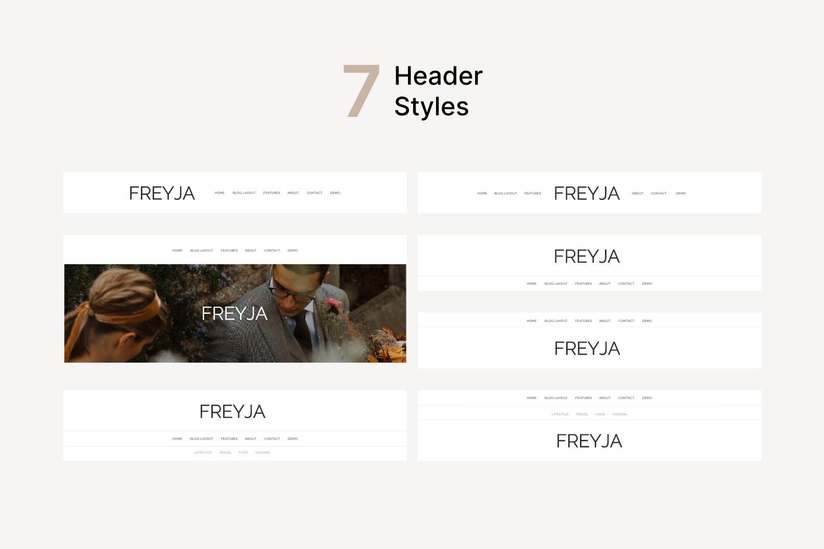 WordPress Theme with 7 Header Sliders
