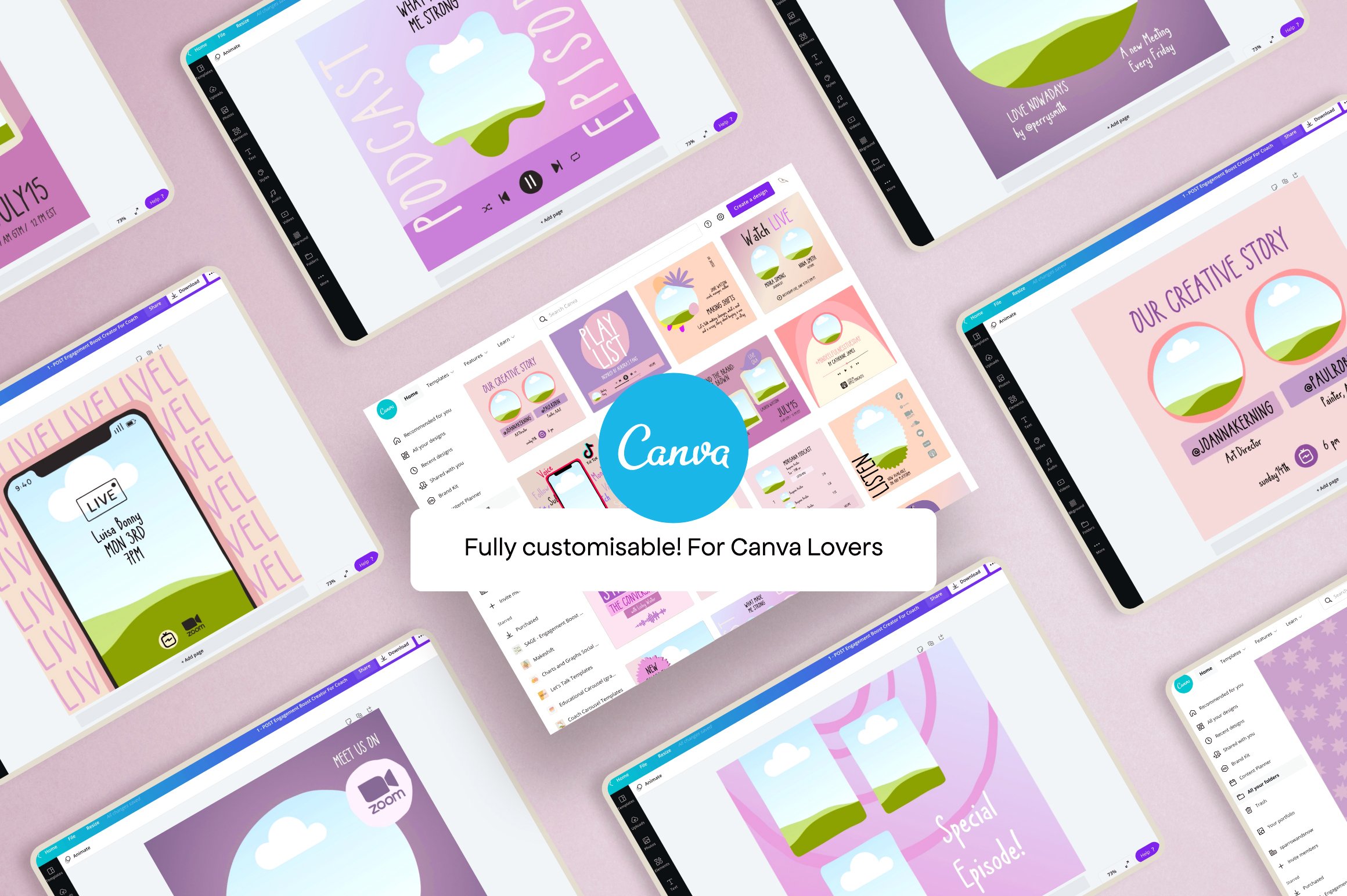 Podcast and Live Instagram Creator Templates