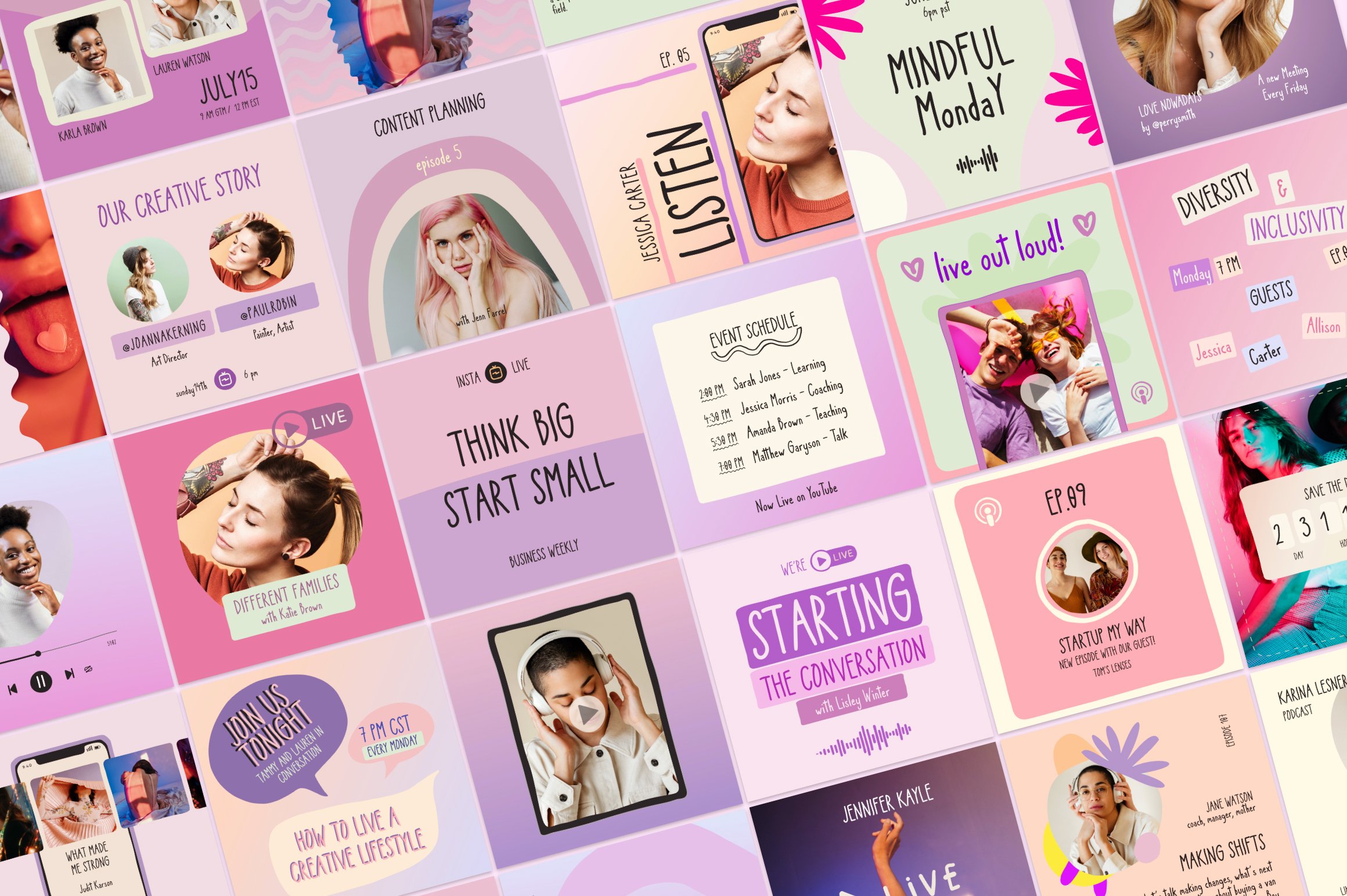 Podcast & Live Templates Illustrated