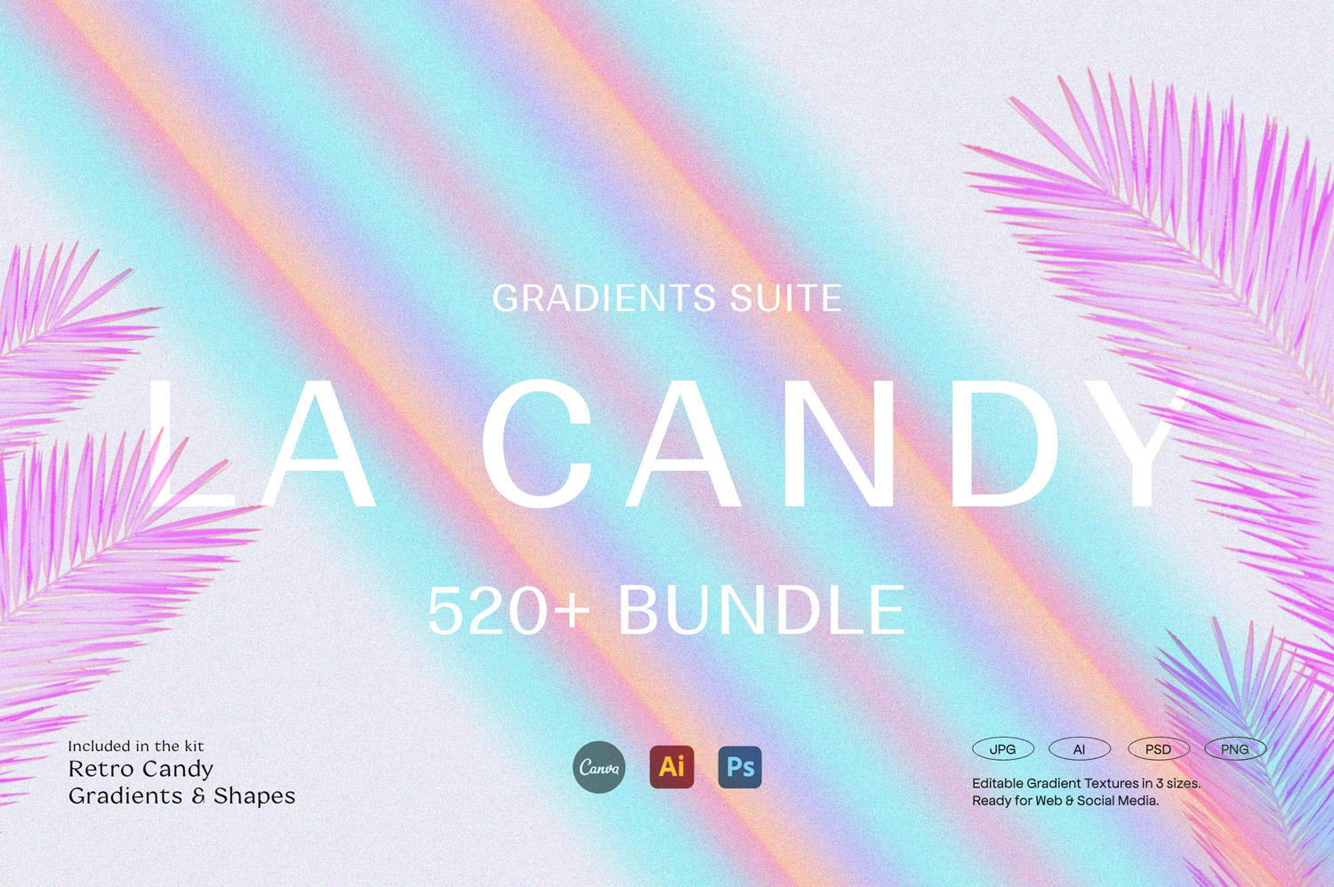 Candy Retro Gradient Background Collection