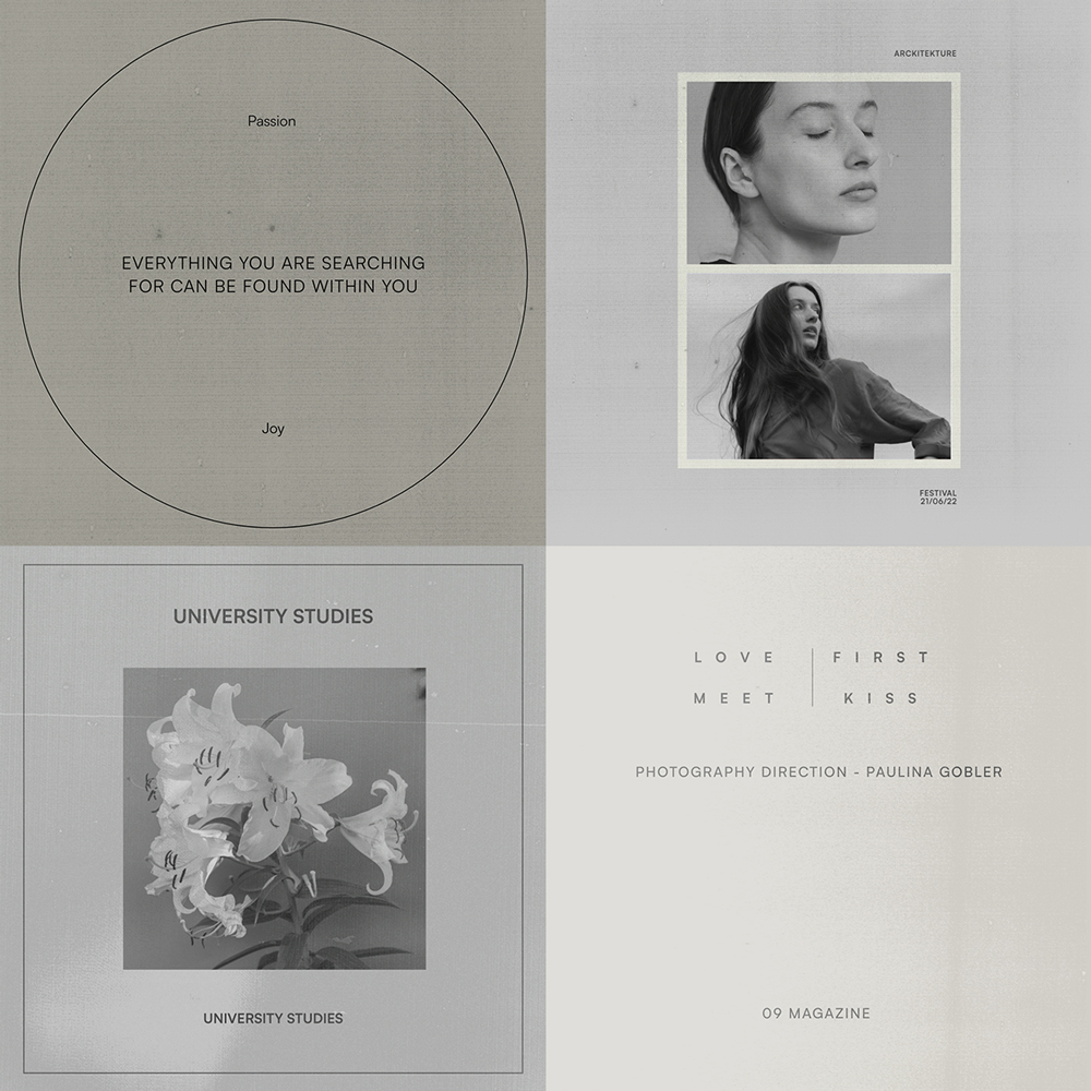 Olena Social media Kit printed and photocopied paper textures