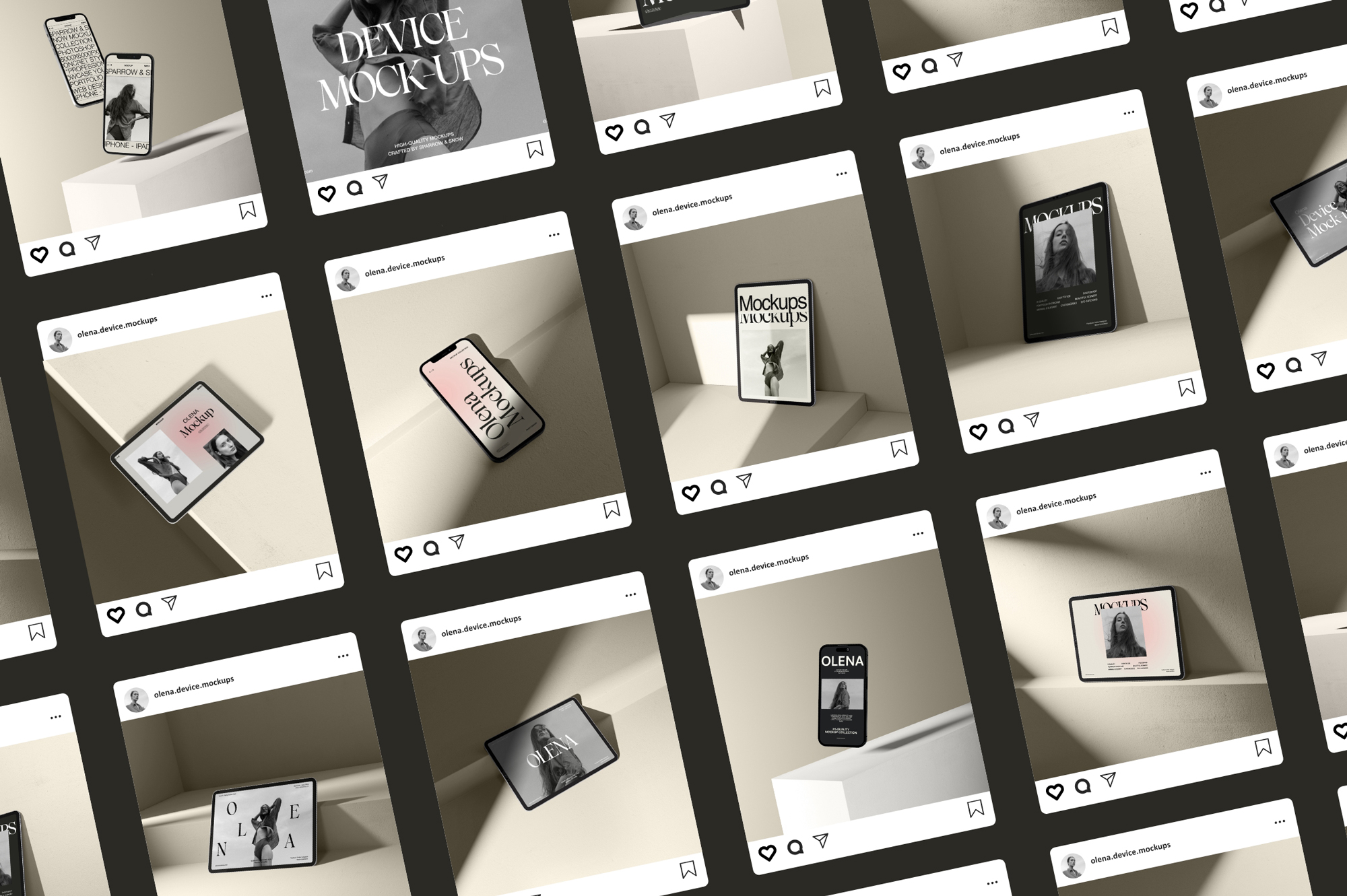 Olena Device Mock-ups: Instagram Post