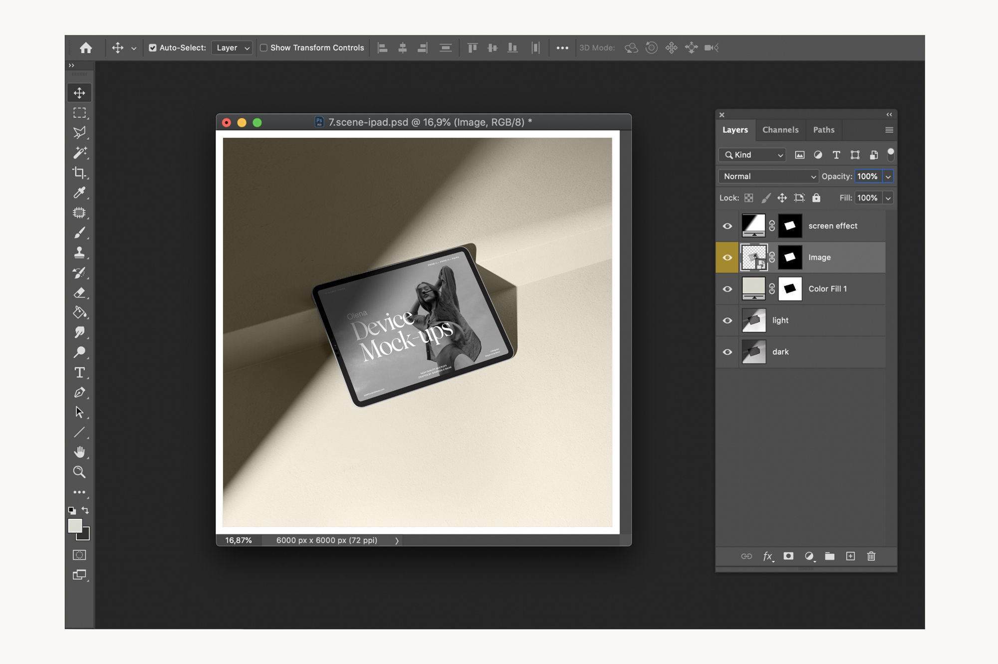 Olena Device Mock-ups photoshop file