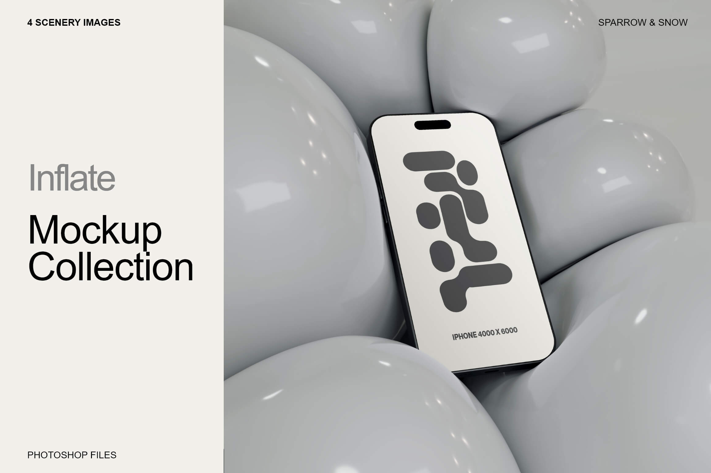 Discover our Inflate Mockup Collection: you can simply change the color of the bubbles and background to match your layout